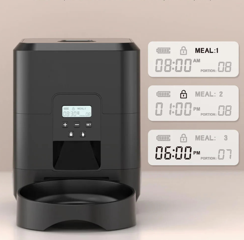 Distributeur Automatique pour Chats – Portions Réglables 50-100 g, Écran LCD Programmable (4)