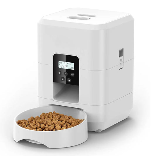 Distributeur Automatique pour Chats – Portions Réglables 50-100 g, Écran LCD Programmable
